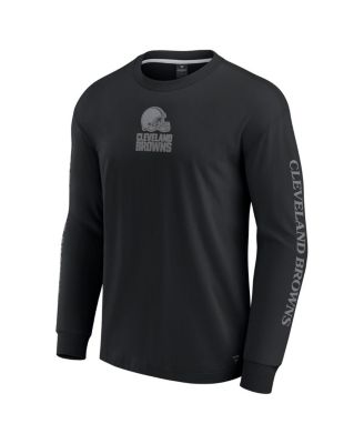 Men's and Women's Black Cleveland Browns Elements Strive Long Sleeve T-Shirt