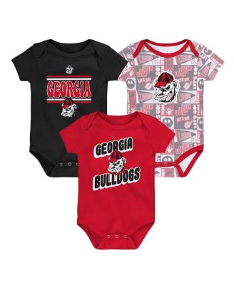 Outerstuff - Newborn Red Georgia Bulldogs Sunday Comics 3-Pack Bodysuit Set
