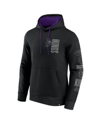 Men's Black Sacramento Kings Game Time Crossover Pullover Hoodie