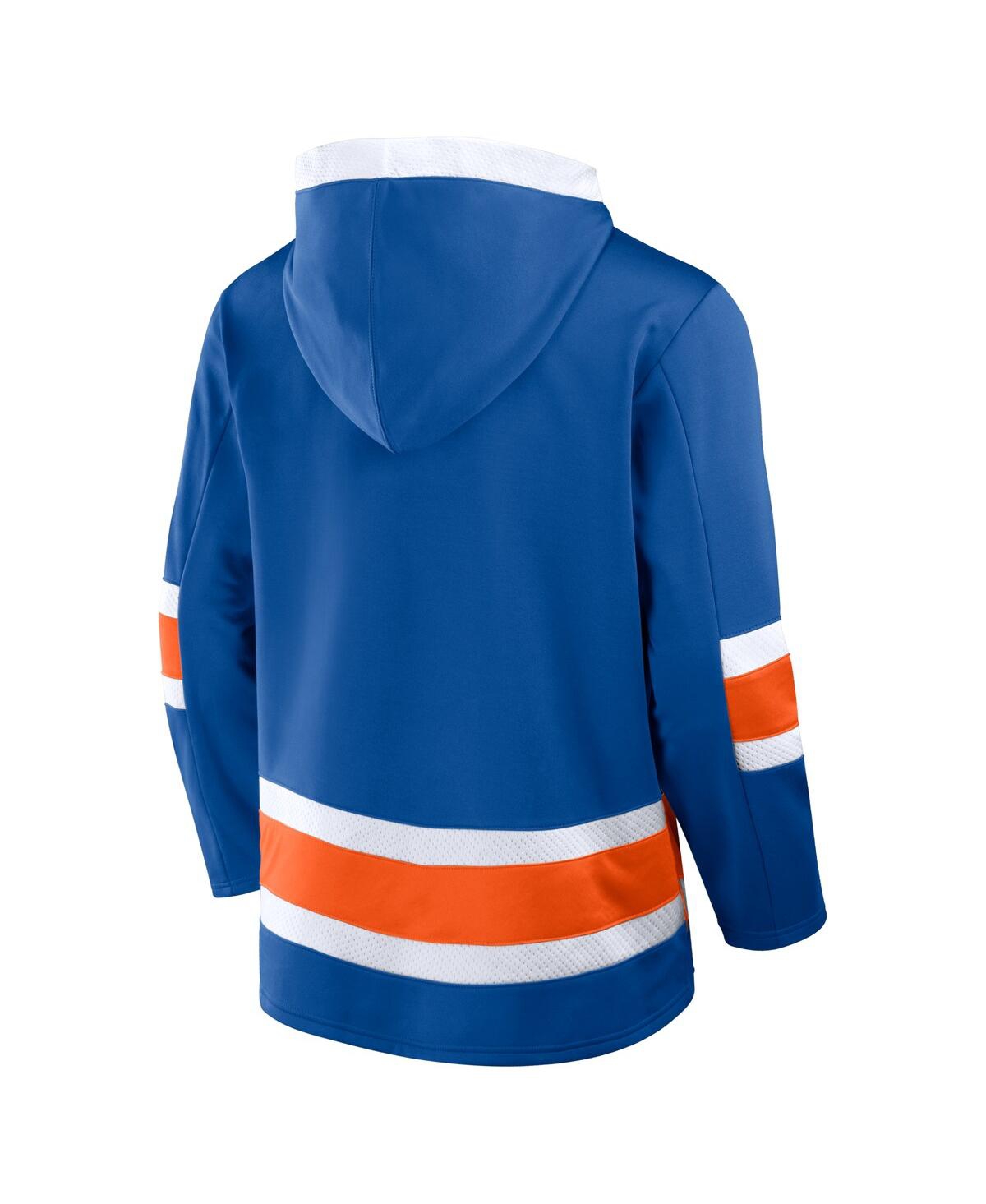 Fanatics Men's Royal New York Islanders Inside Line Fleece Pullover Hoodie In Royal