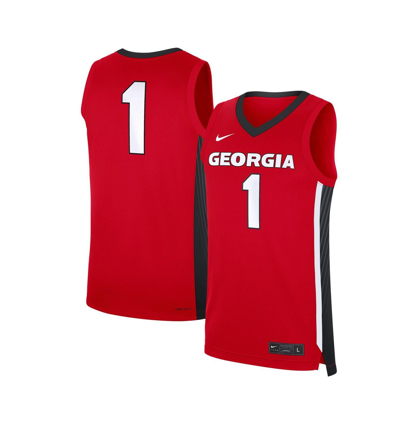 Мужской топ Nike 1 Red Georgia Bulldogs Road Replica Jersey — фото 1