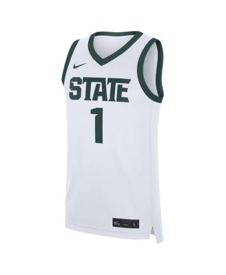 Men's 1 White Michigan State Spartans Home Replica Jersey