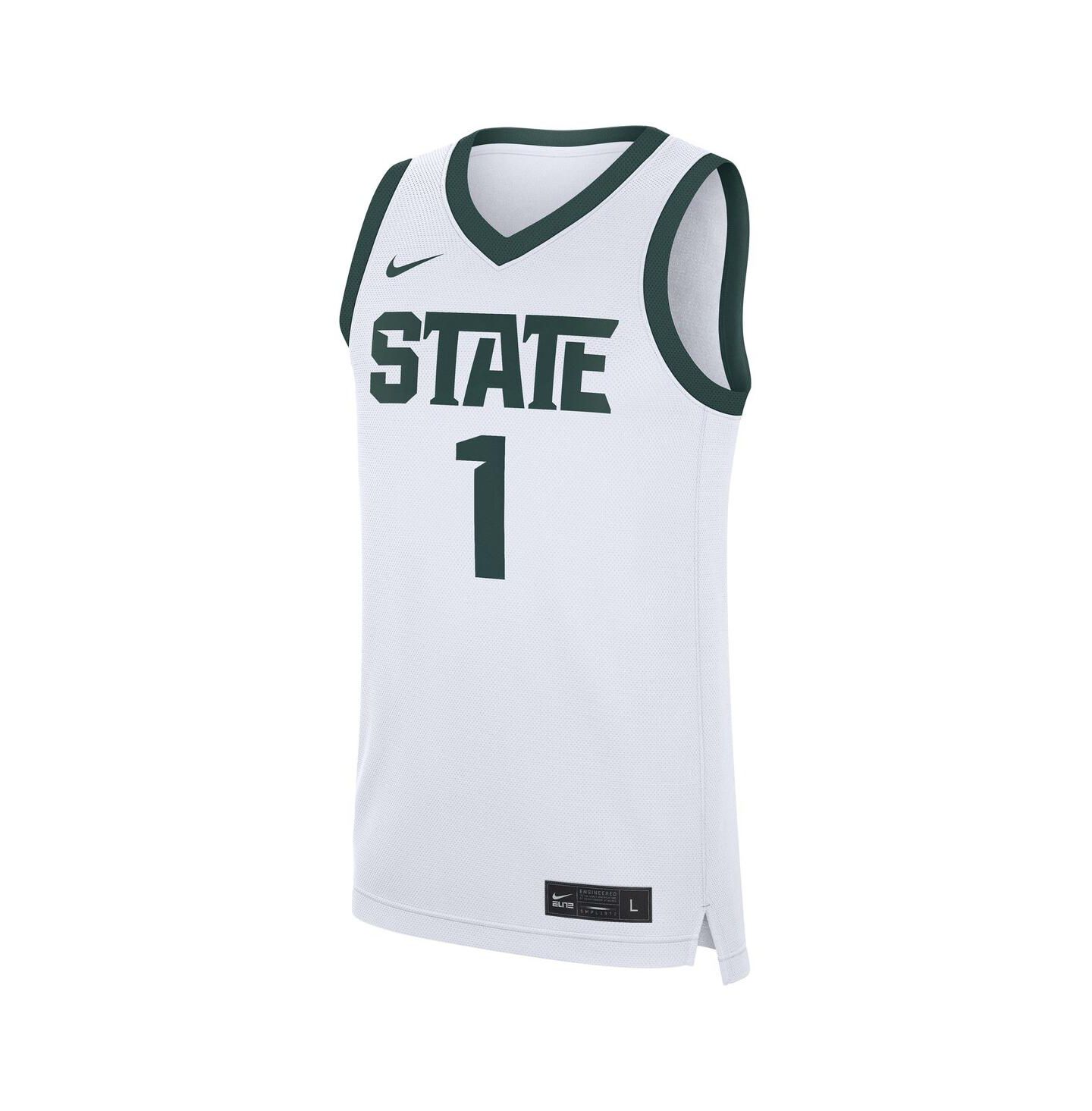Мужской топ Nike 1 White Michigan State Spartans Home Replica Jersey — фото 3