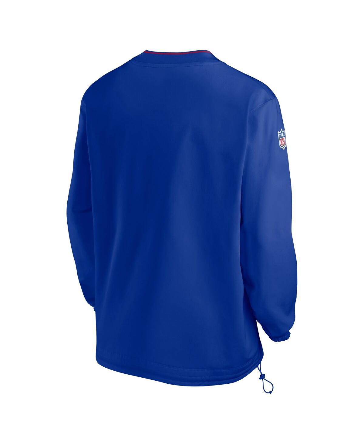 Nike Men's Royal New York Giants 2024 Sideline Throwback Logo Long-sleeve V-neck Windshirt In Royal