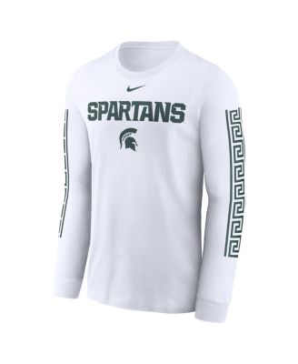 Men's White Michigan State Spartans Local Spirit Slogan Long Sleeve T-Shirt