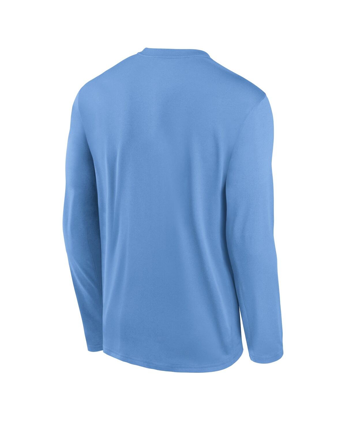 Jordan Men's Carolina Light Blue North Carolina Tar Heels Primetime Center Lockup Two-hit Legend Long Sleev In Light Blue