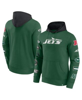 Fanatics - Men's Green/Black New York Jets Patched Out Pullover Hoodie