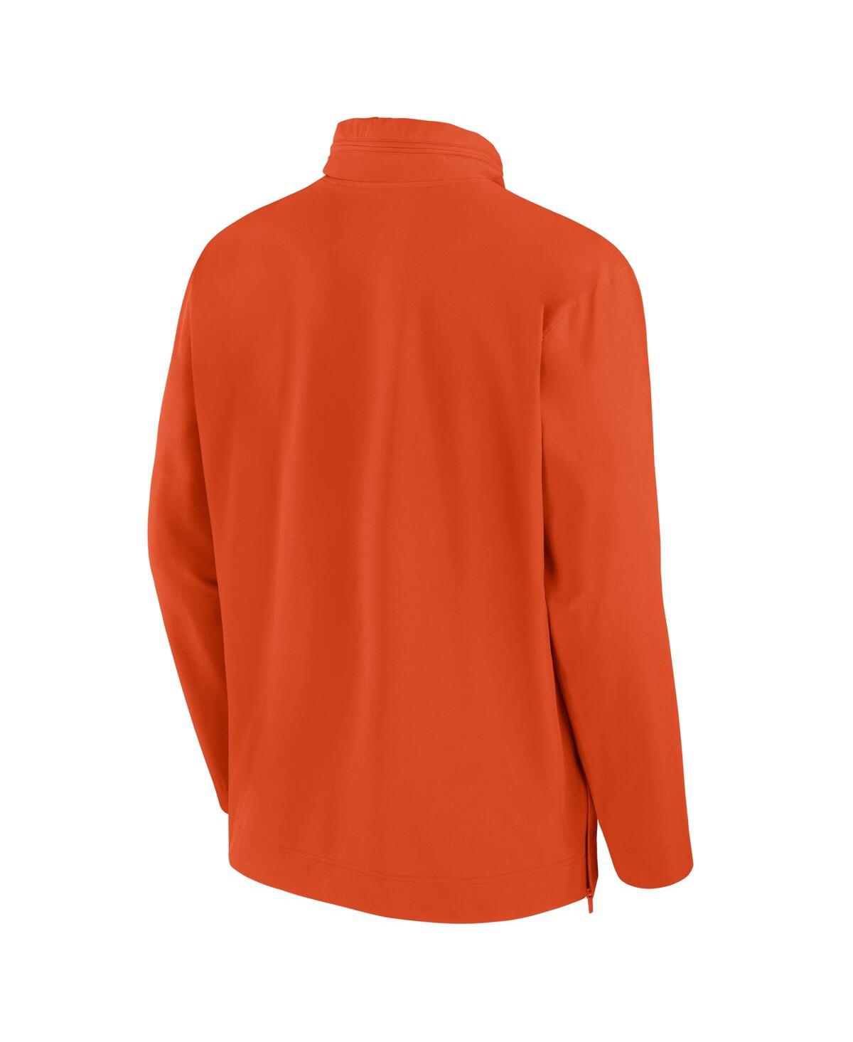 Nike Men's Orange Clemson Tigers Sideline Coaches Quarter-zip Jacket In Orange