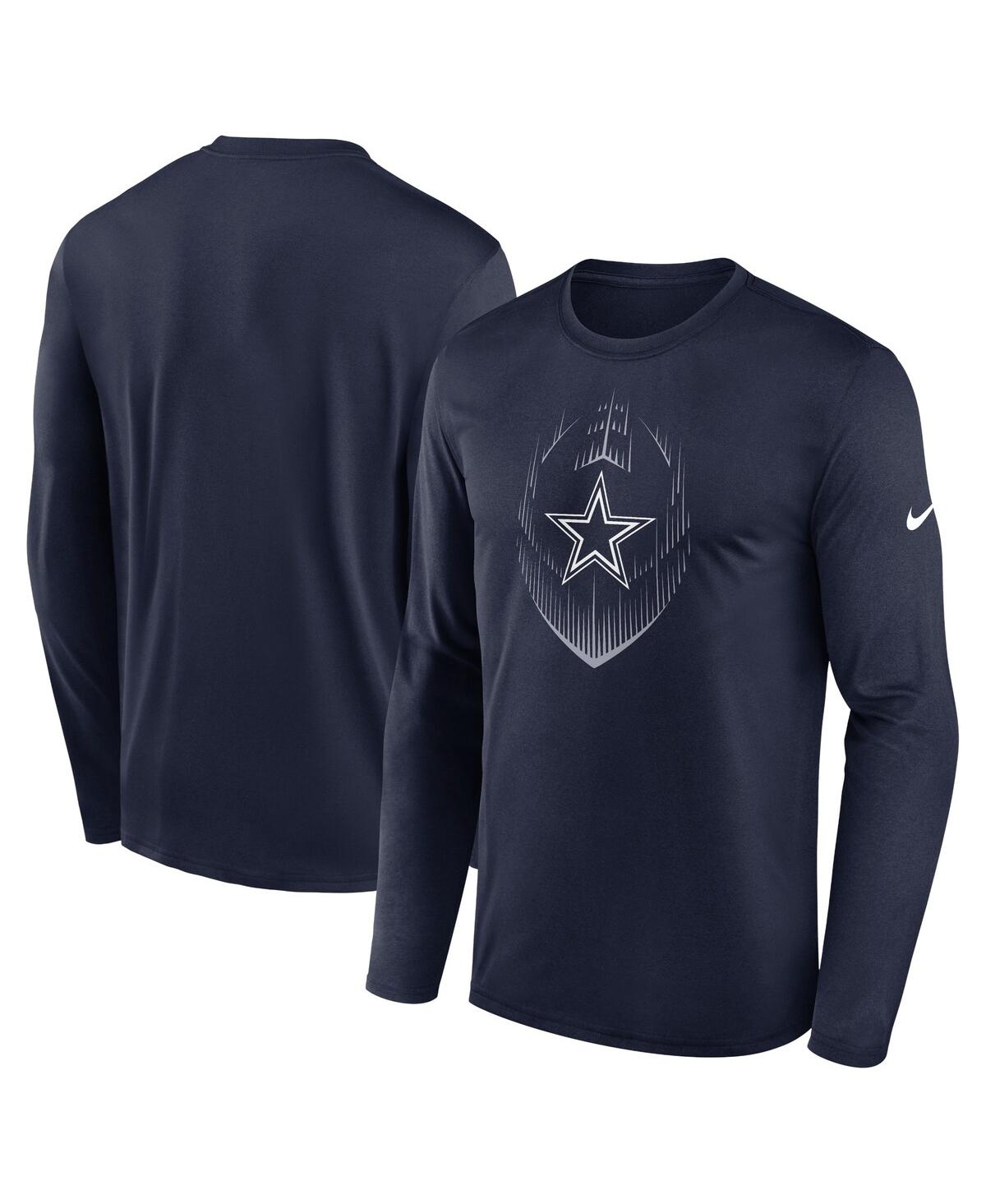 Nike Navy Dallas Cowboys Icon Legend Performance Long Sleeve T-shirt In Navy
