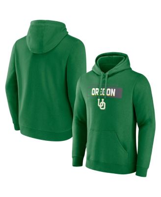 Fanatics - Men's Green Oregon Ducks Iconic Fleece Down The Field Pullover Hoodie