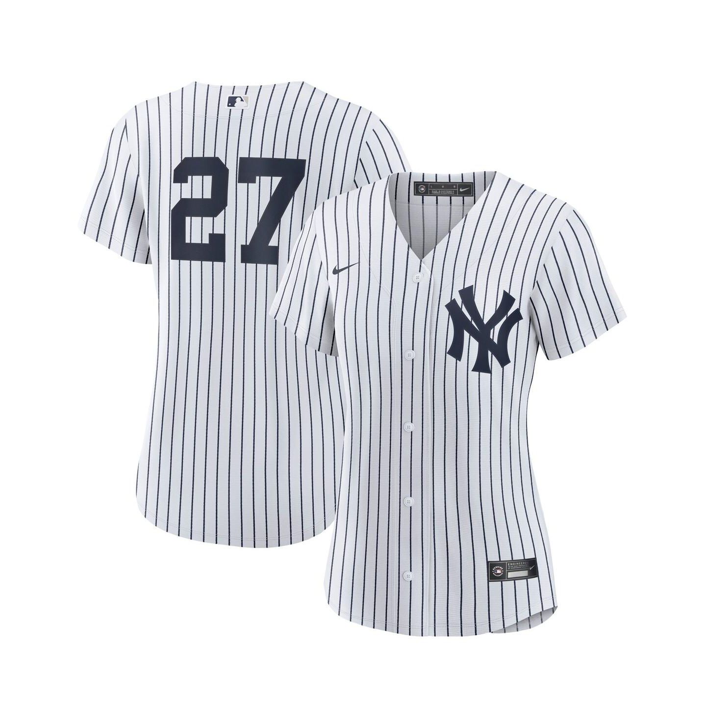 Женский топ Nike Giancarlo Stanton White New York Yankees Home Replica Player Jersey — фото 1