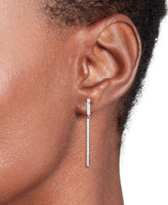 Linear Logo Bar Drop Earrings