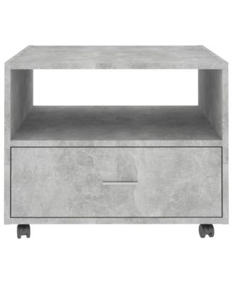 Coffee Table Concrete Gray 21.7"x21.7"x15.7" Engineered Wood