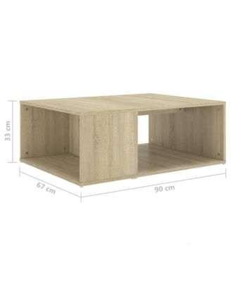 Coffee Table Sonoma Oak 35.4"x26.4"x13" Engineered Wood