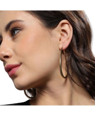 Minimal Oval Hoop Earrrings