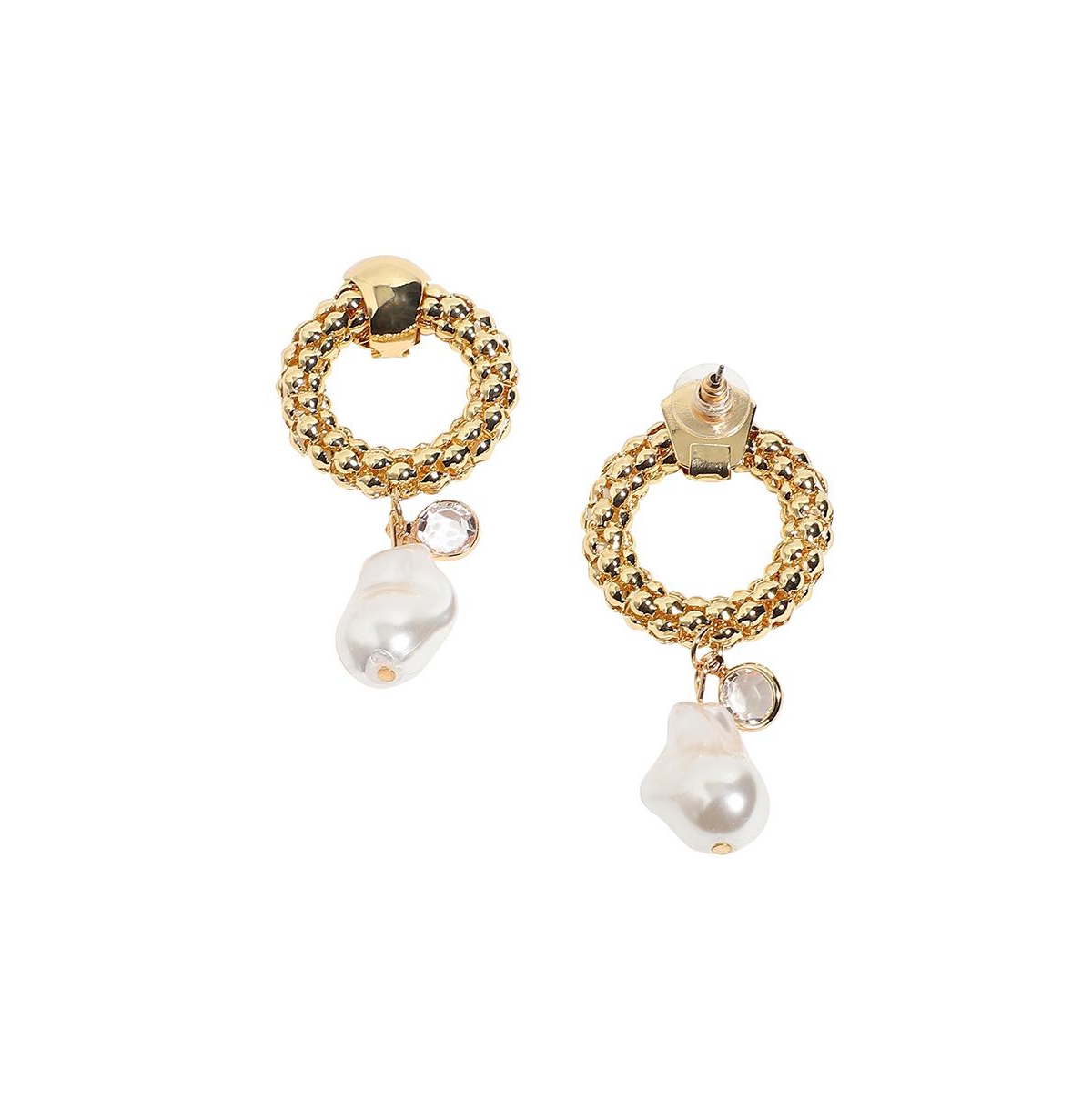 Sohi Party Drop Earrings In White