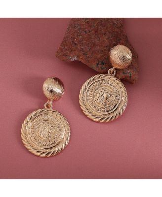 Textured Royal Drop Earrings