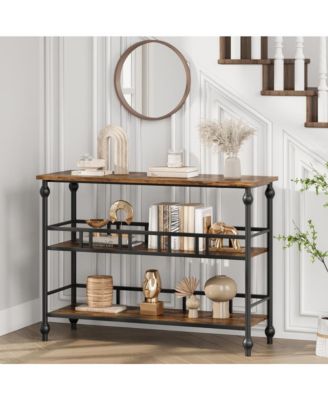 Console Table, 3-Tier Sofa Tables Narrow Entryway Table with Storage