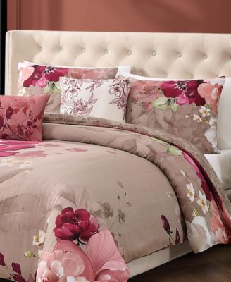 Florence Bedding 220 Thread Count 100% Cotton 5 Piece King Size Reversible Comforter Set