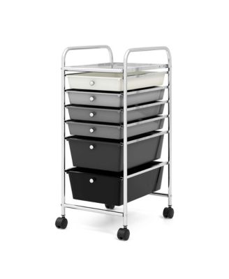 6 Drawer Rolling Storage Cart Scrapbook Paper Office Organizer