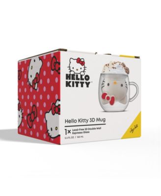 Hello Kitty 3D Double Wall Espresso Glass