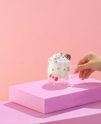 Hello Kitty 3D Double Wall Espresso Glass