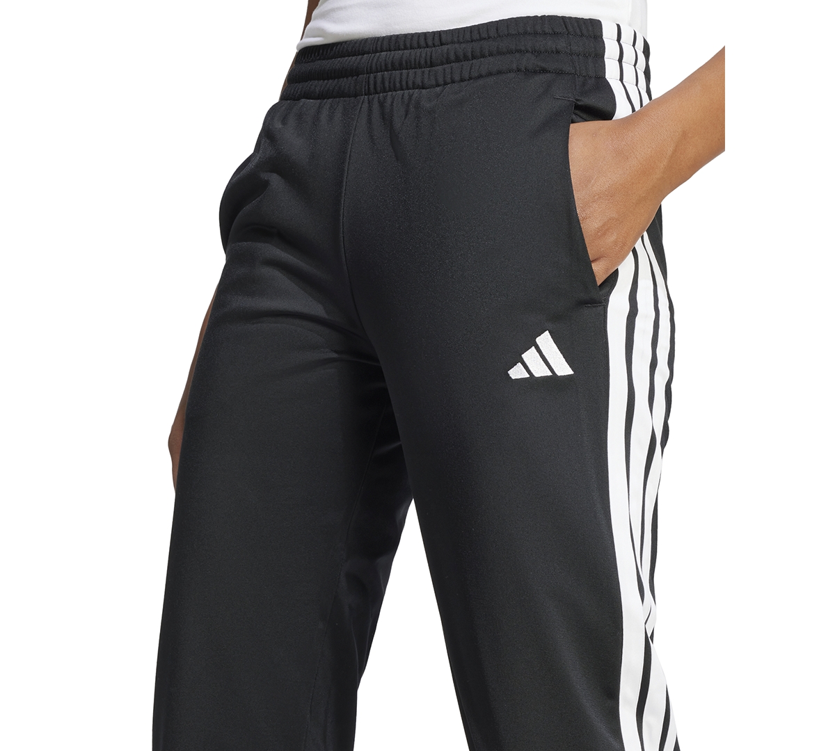 Adidas Originals 3-stripes Stretch Cotton Leggings In Black,white