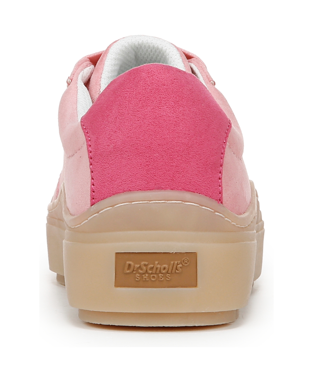 Shop Dr. Scholl's Women's Time Off Win Lace Up Platform Sneakers In Pink Lemonade Microfiber
