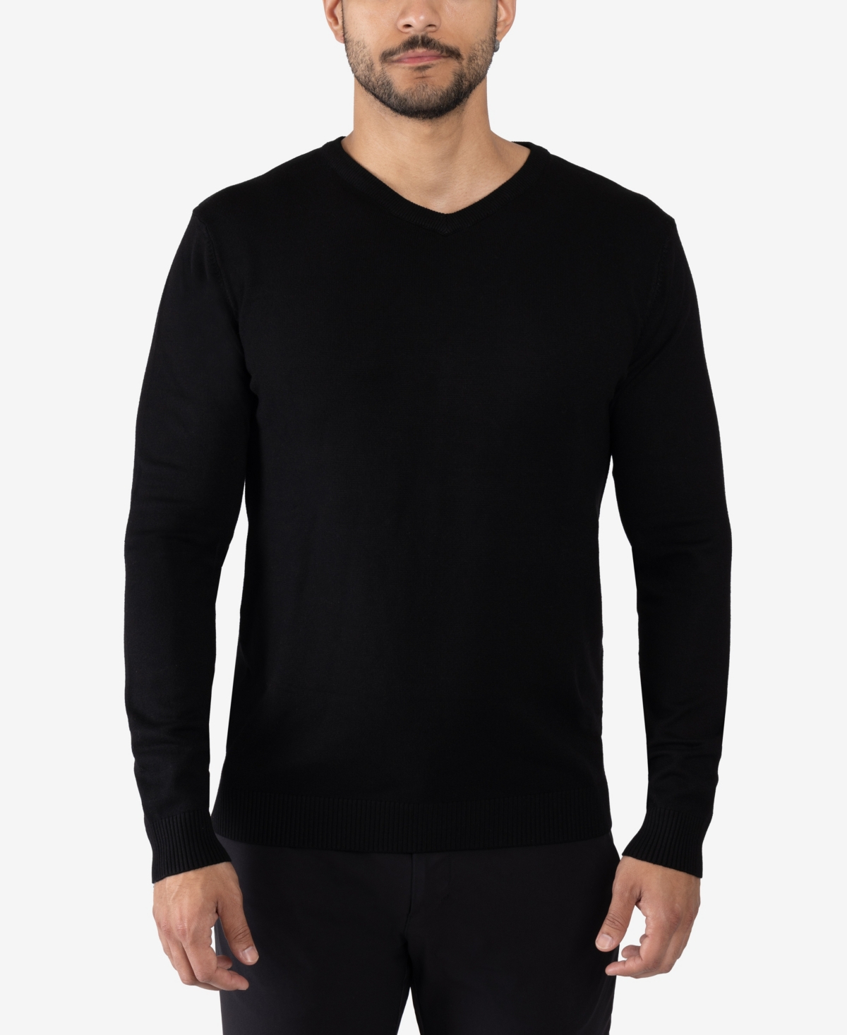 Men's Basic V-Neck Pullover Midweight Sweater - Ink Blue