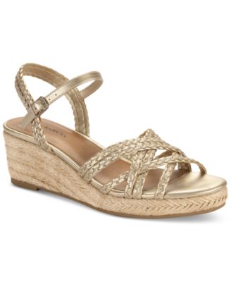 Women's Vanaa Buckles Wedge Sandals, Exclusively at Macy's
