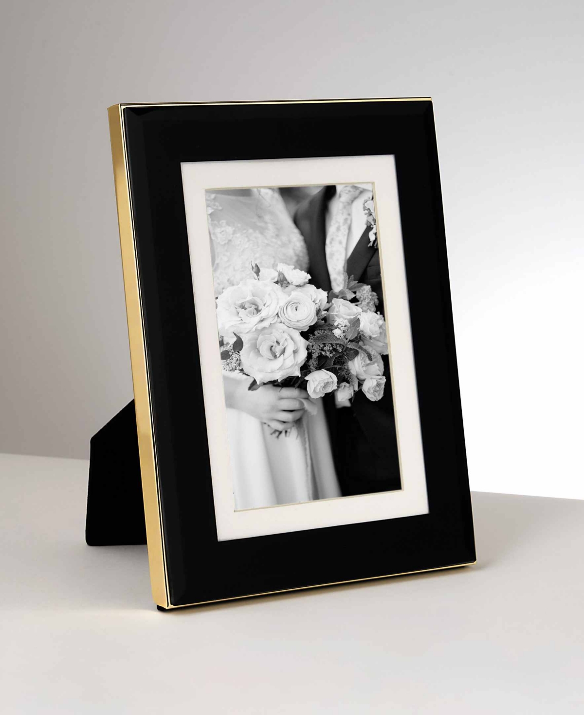 Philip Whitney Vera Metal Picture Frame, 5" X 7" In Black  Gold