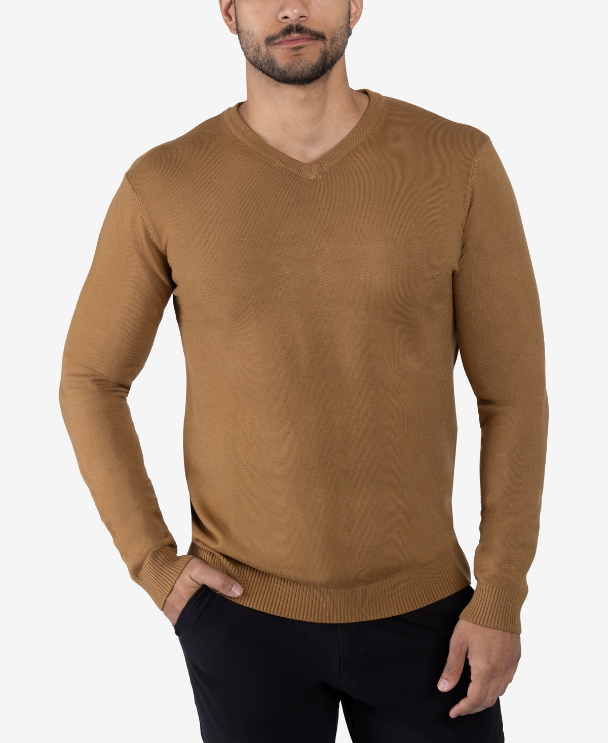Men's Basic V-Neck Pullover Midweight Sweater - Ink Blue