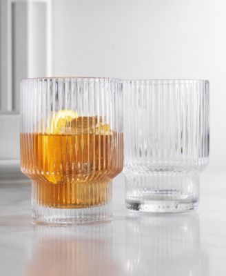 Sullivan Street Fluted Double Old Fashioned Glasses, Set of 4