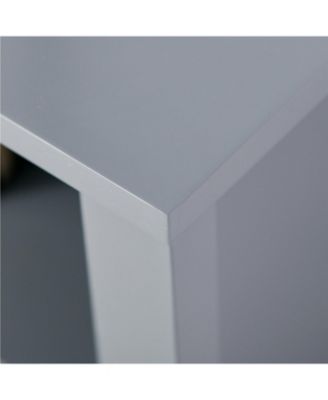 2 Tier Shelf Hidden Storage Bathroom Floor Cabinet