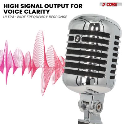 Vintage Microphone Classic Dynamic Professional XLR Studio Retro Style Mic BLACK