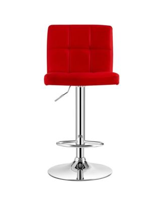 Set of 4 PU Leather Bar Stool Swivel Bar Chair w/ Adjustable Height