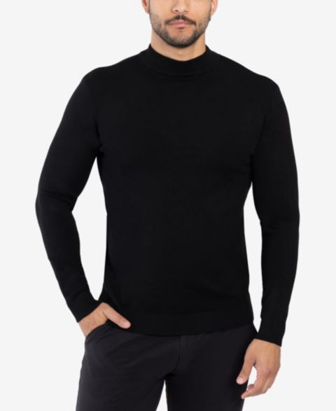 Мужской свитер XRAY Big & Tall Mock Neck, цвет: Чёрный