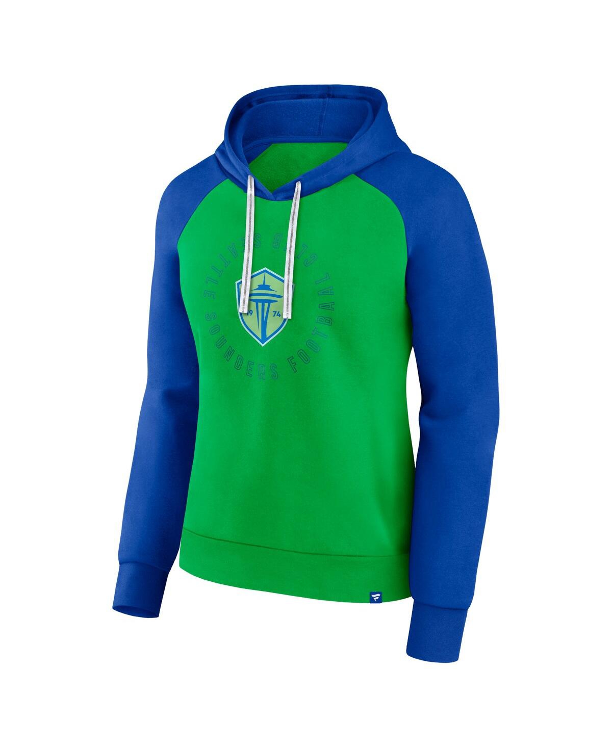 Fanatics Women's Rave Green Seattle Sounders Fc Instep Pullover Hoodie In Rave Green