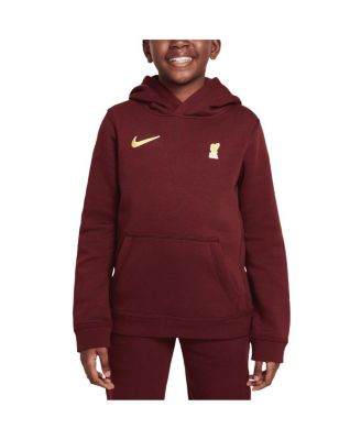 Nike - Big Boys and Girls Red Liverpool Club Pullover Hoodie