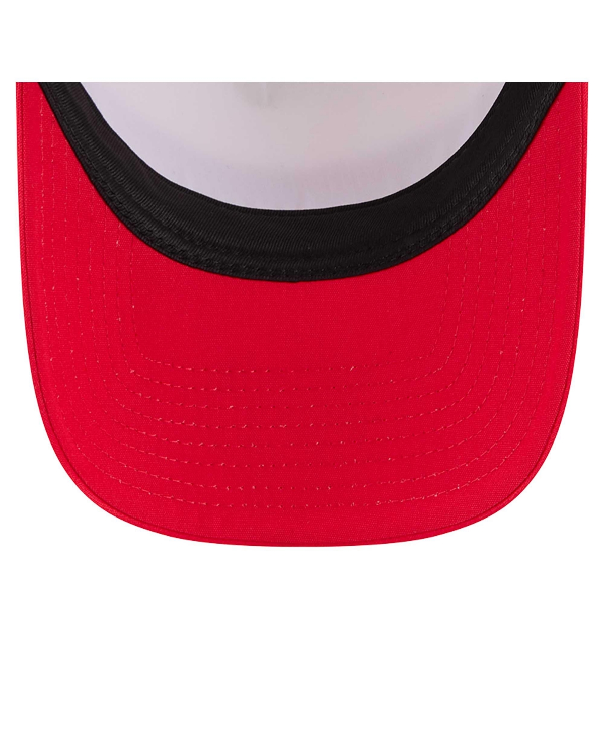 New Era Men's White/red Kansas City Chiefs Sport Night Color Block 9forty A-frame Trucker Adjustable Hat In White,red