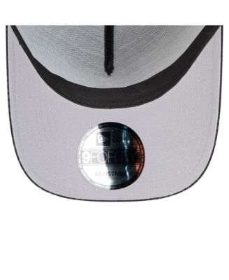 Men's Black Cincinnati Bengals Midnight Ink Tonal Text A-Frame Trucker 9FORTY Adjustable Hat
