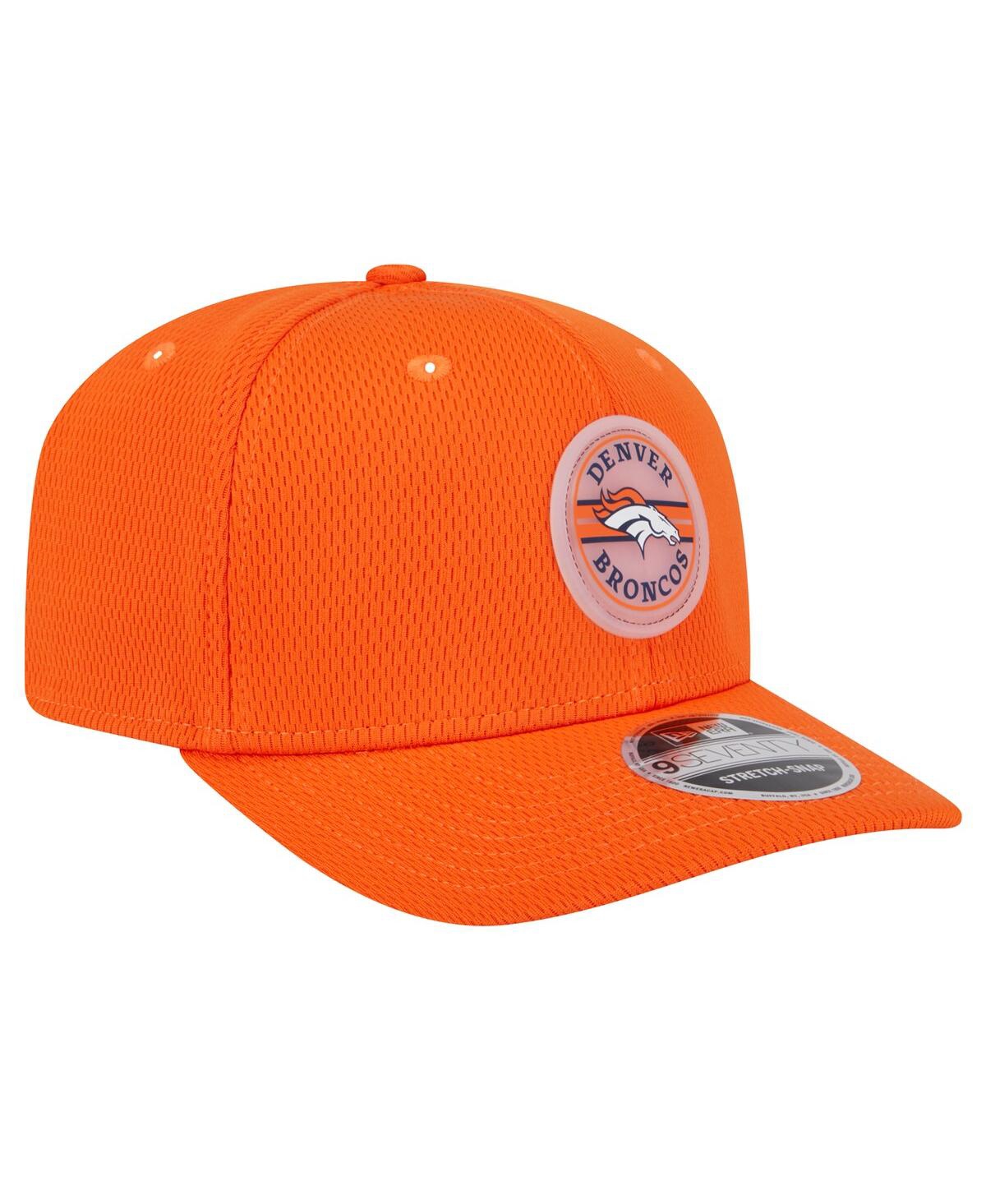 NEW ERA MEN'S ORANGE DENVER BRONCOS ADVENTURE PATCHED 9SEVENTY STRETCH-SNAP ADJUSTABLE HAT 