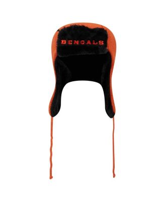 Men's Orange Cincinnati Bengals Helmet Head Trapper Knit Hat