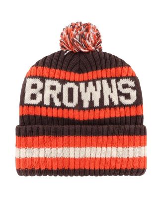 Men's Brown Cleveland Browns Bering Legacy Cuffed Knit Hat with Pom