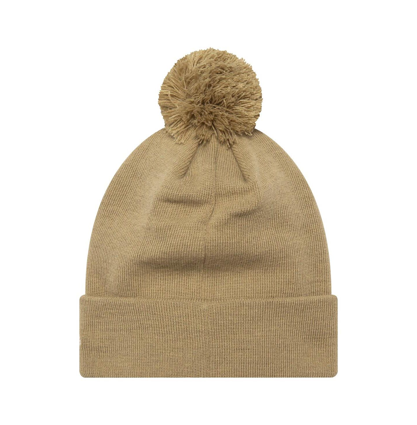 Мужская шапка New Era Tan Tottenham Hotspur Boucle Cuffed Knit Hat with Pom — фото 2
