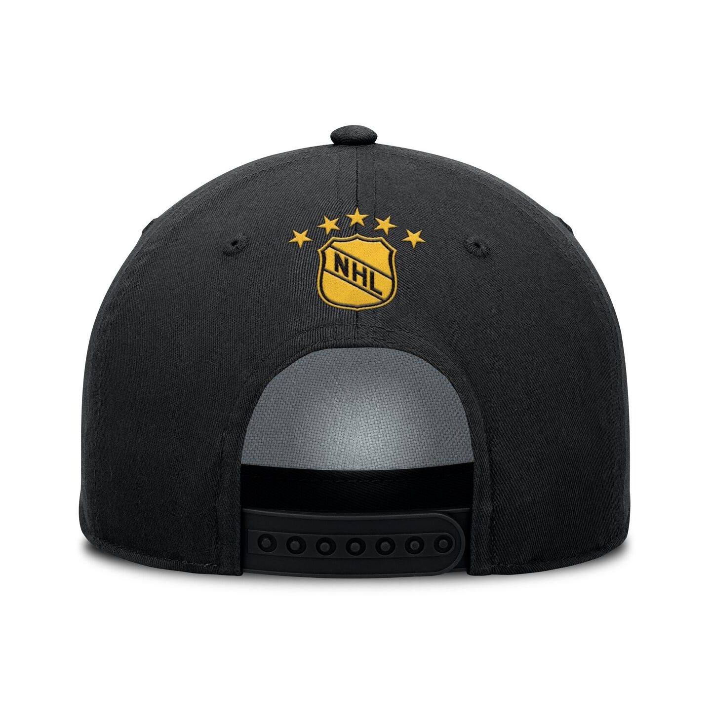 Мужская кепка Fanatics Black Boston Bruins Decades Collection A-Frame Rope Adjustable Hat — фото 3