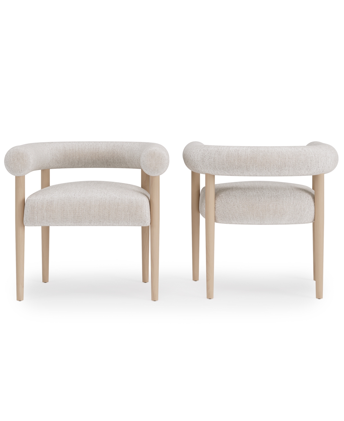Macy's Lunare 2-pc. Rolled Back Chair Set In No Color