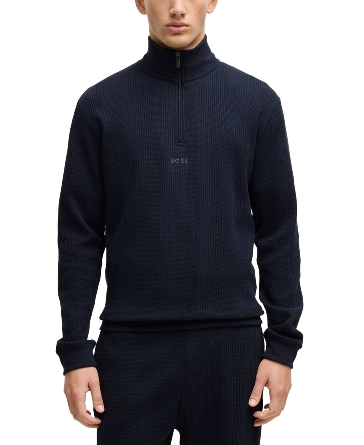 Hugo Boss Men's Structure Quarter-zip Pajama Jacket