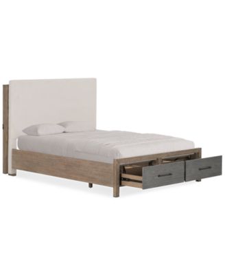 Portmore California King Upholstered Storage Bed (with soft close drawers), Created for Macy's