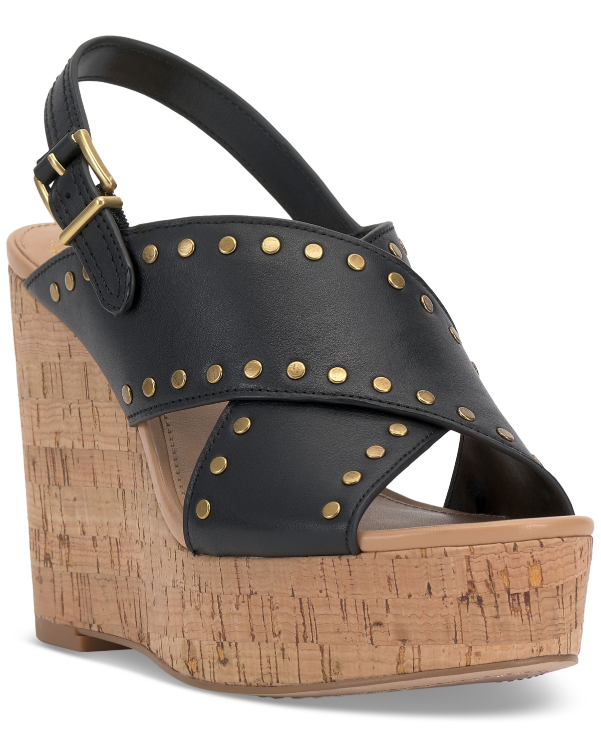 Vince Camuto Ellna Platform Wedge Sandal In Black